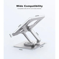 Tablet Stand Adjustable with 360 Swivel Base Aluminum Tablet Stand Holder Universal Tablet Holder for Ipad Samsung